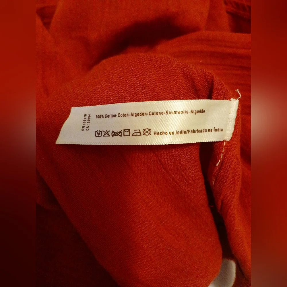 Free People Embroidery Celestial Skies Midi Dress W/Tassels In Burgundy XS - Picture 5 of 9